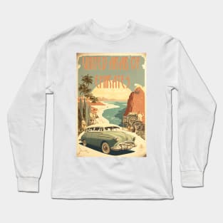 United Arab Of Emirates Vintage Travel Art Poster Long Sleeve T-Shirt